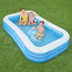Piscine gonflable de luxe - BESTWAY - Enfant et famille - Bleu - 3 bou