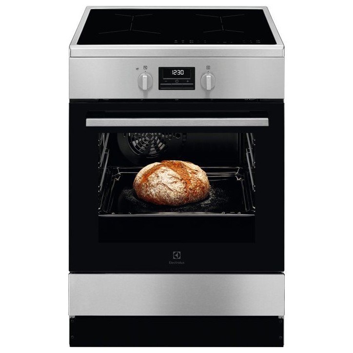 Piano de cuisson induction - ELECTROLUX - LKI640201X - 4 feux - 1 four - 1,65 kWh - 60 cm
