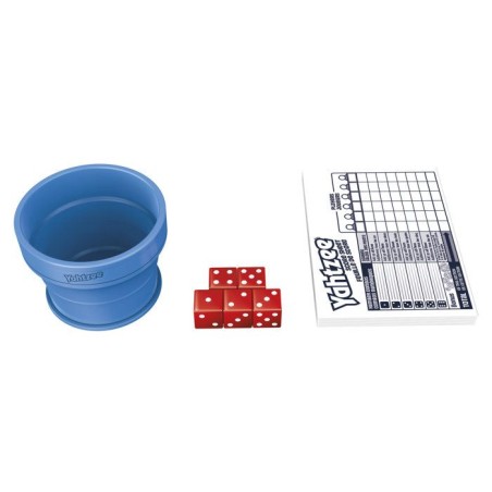 Yahtzee refresh, jeu de dés | gobelet repliable et boîtier de rangement | jeu familial pour enfants, ados et adultes | des 8 a