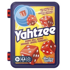 Yahtzee refresh, jeu de dés | gobelet repliable et boîtier de rangem