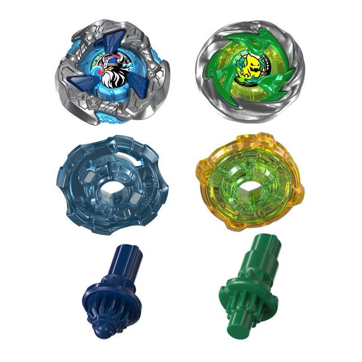 Beyblade X Dual Pack Circle Ghost 4-60LR UX et Hack Viking 4-55O UX, 2 toupies de combat Takara Tomy a rotation droite, des 8 