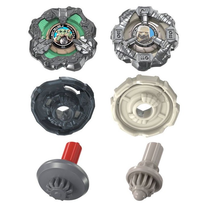 Beyblade X Star Wars Collab, Grogu vs. Snowtrooper, 2 toupies de compétition Takara Tomy, 2 lanceurs, jouets Star Wars, des 8 a