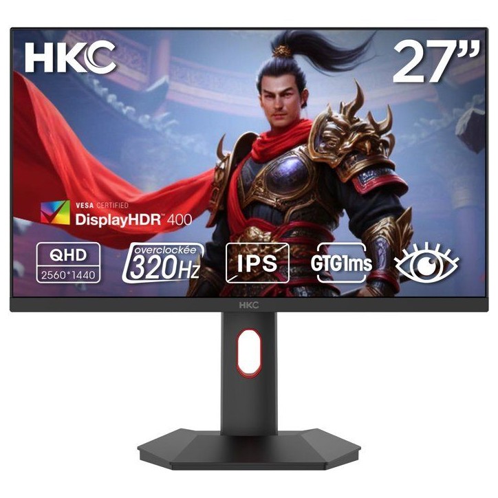 Ecran PC Gamer - HKC - 27 - QHD - 320Hz - Dalle Fast IPS - 1ms - G27H4P