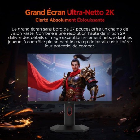 Ecran PC Gamer - HKC - 27 - QHD - 320Hz - Dalle Fast IPS - 1ms - G27H4P