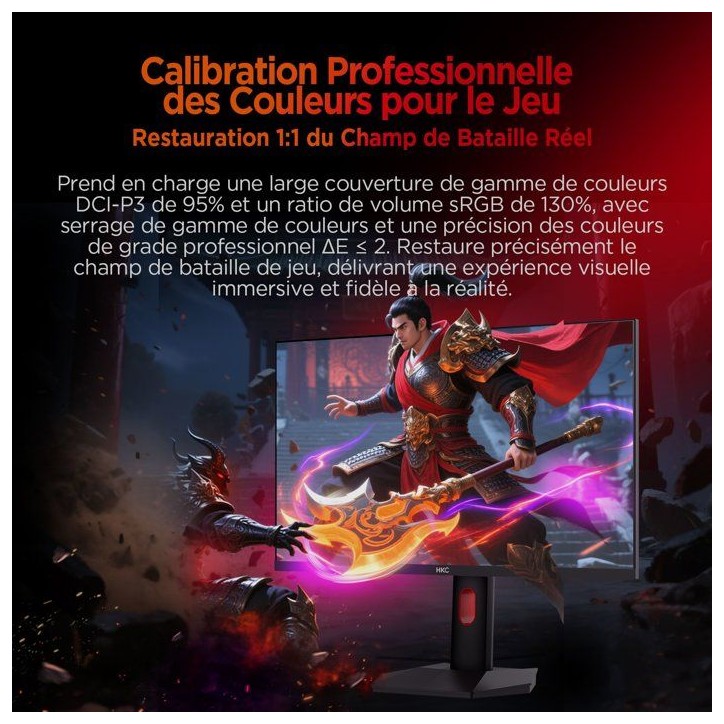Ecran PC Gamer - HKC - 27 - QHD - 320Hz - Dalle Fast IPS - 1ms - G27H4P