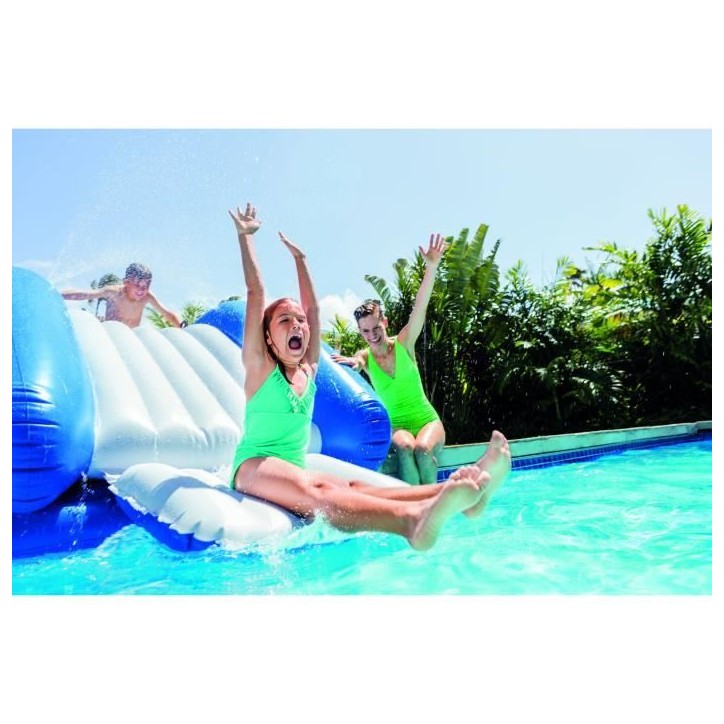 Toboggan gonflable - INTEX - Pour piscine enterrée - 6 ans et + - 333 x 206 x 117 cm