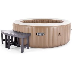 Entourage de spa 4 places rond - INTEX - Pack 2 pieces medium - Léger et résistant UV