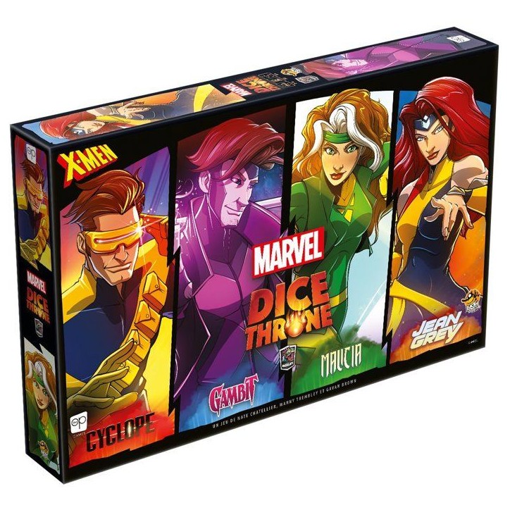 Dice Throne Marvel - Jeu de société - LUCKY DUCK GAMES - Cyclops/Gambit/Rogue/Jean Grey - 2 a 6 joueurs - Des 8 ans