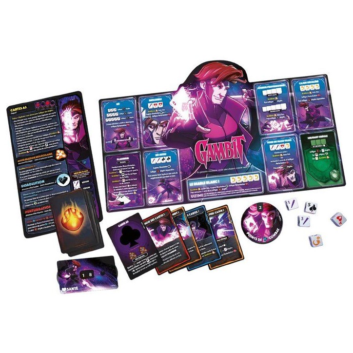 Dice Throne Marvel - Jeu de société - LUCKY DUCK GAMES - Cyclops/Gambit/Rogue/Jean Grey - 2 a 6 joueurs - Des 8 ans