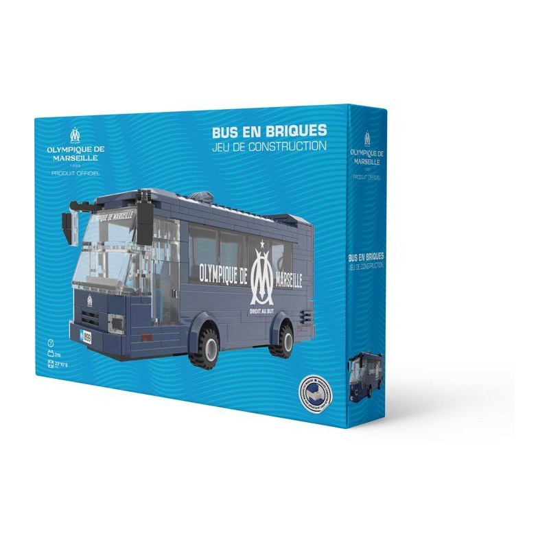 MEGABLEU - Jeu de construction - Bus en briques - Olympique de Marseil