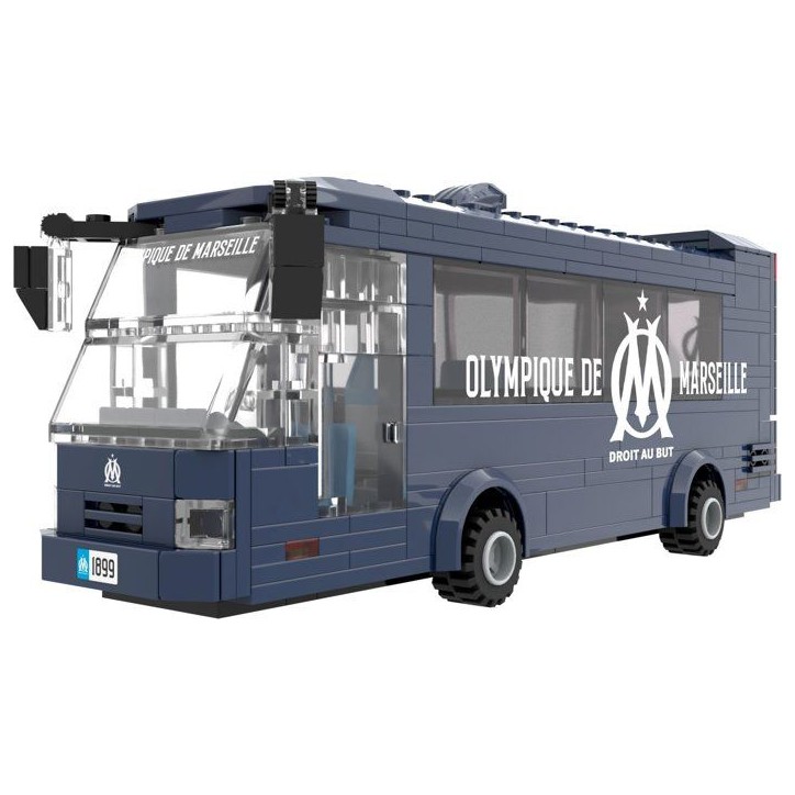 MEGABLEU - Jeu de construction - Bus en briques - Olympique de Marseille - 319 pieces - Des 8 ans