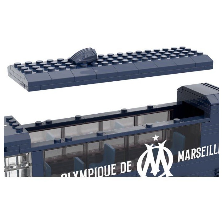 MEGABLEU - Jeu de construction - Bus en briques - Olympique de Marseille - 319 pieces - Des 8 ans