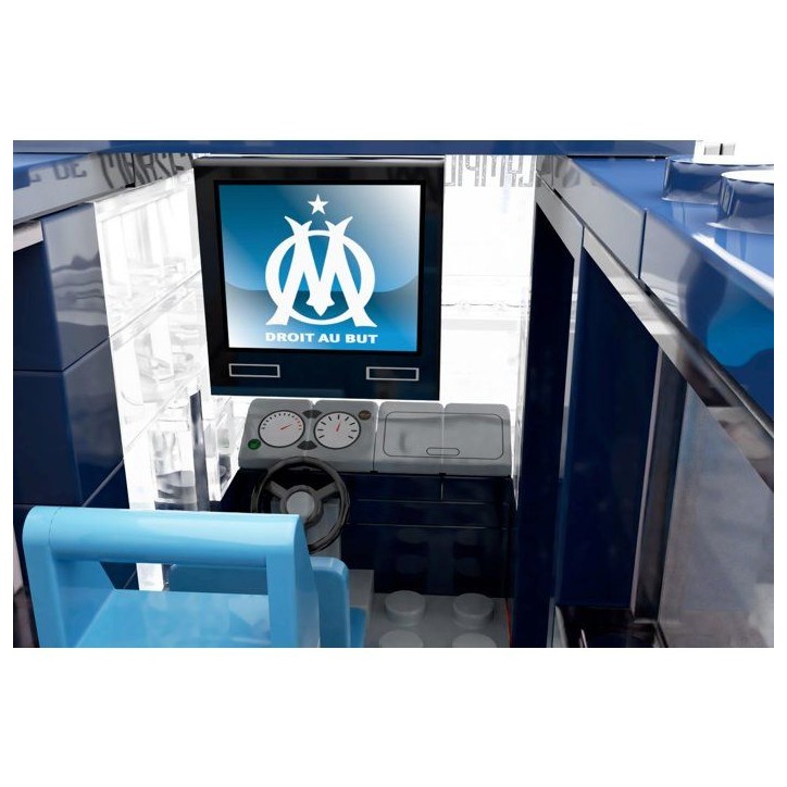 MEGABLEU - Jeu de construction - Bus en briques - Olympique de Marseille - 319 pieces - Des 8 ans