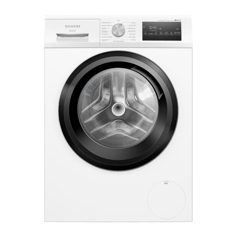 Lave-linge hublot SIEMENS WM14N248FR iQ300 - 8 kg - Induction - L60cm Lave-linge hublot SIEMENS WM14N248FR iQ300 - 8 kg - Induction - L60cm