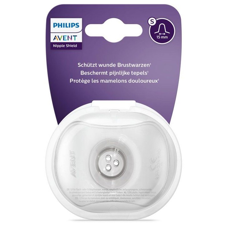 PHILIPS AVENT SCF153/01 Lot de 2 Bouts de seins - Petite taille 15 mm - Forme papillon