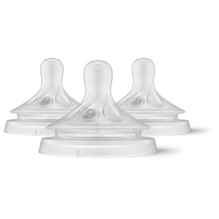 Lot de tétines - PHILIPS AVENT - SCY960/03 - débits 3, 4 et 5 - silicone - bout physiologique