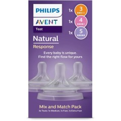 Lot de tétines - PHILIPS AVENT - SCY960/03 - débits 3, 4 et 5 - sili