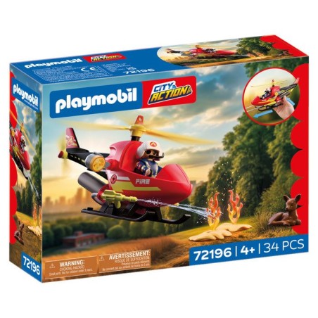 PLAYMOBIL City Action 72196 Hélicoptere de pompiers