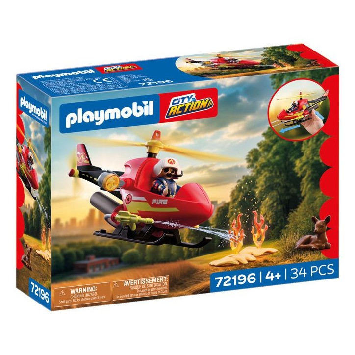 PLAYMOBIL City Action 72196 Hélicoptere de pompiers