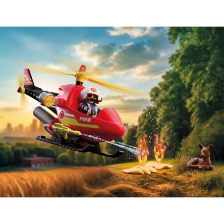 PLAYMOBIL City Action 72196 Hélicoptere de pompiers