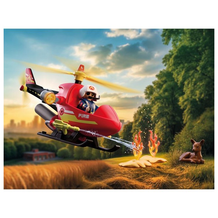 PLAYMOBIL City Action 72196 Hélicoptere de pompiers