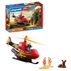 PLAYMOBIL City Action 72196 Hélicoptere de pompiers