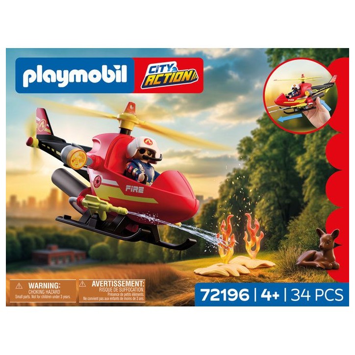 PLAYMOBIL City Action 72196 Hélicoptere de pompiers