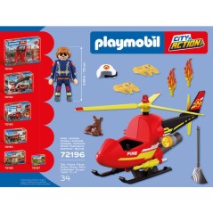 PLAYMOBIL City Action 72196 Hélicoptere de pompiers