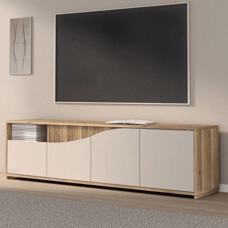 Meuble TV - PoeM - Sable - 203,9 x 42 x 55,8 cm