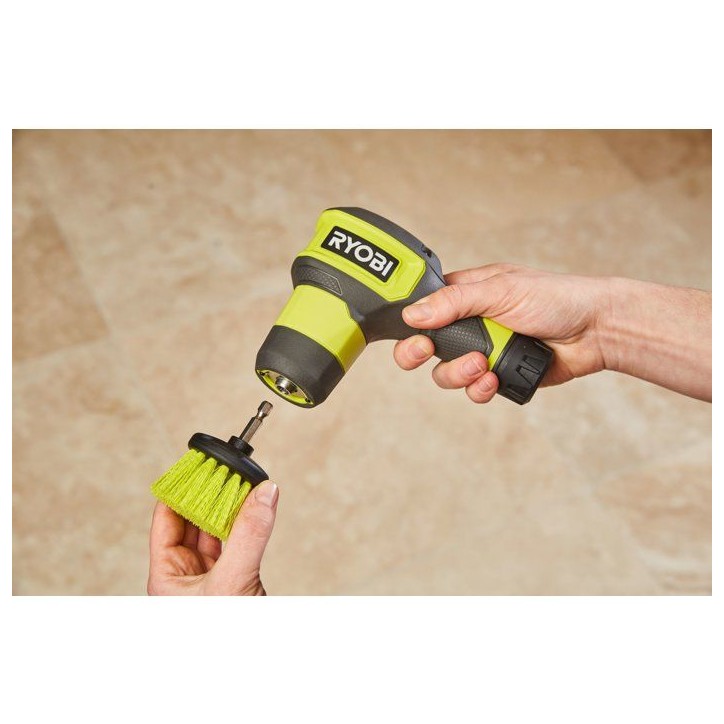 RYOBI Brosse de nettoyage 4V USB Lithium multisurfaces - batterie 2Ah + chargeur - RSCR4-120G