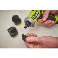 RYOBI Tournevis 4V USB Lithium angles et tiroirs - batterie 2Ah + char