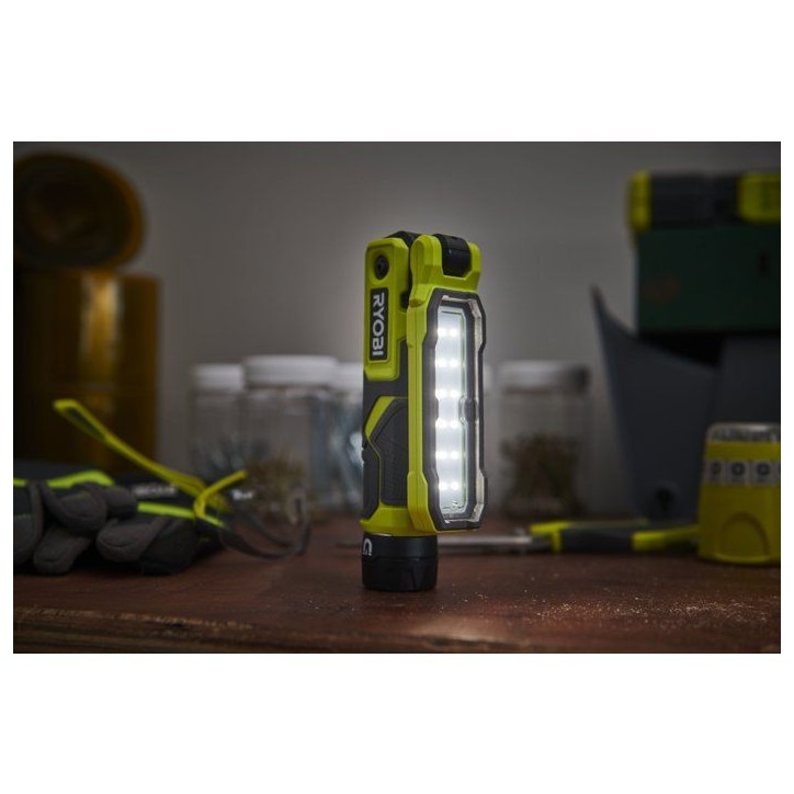 RYOBI Lampe de travail magnétique 4V USB Lithium 650 lumens - batterie 2Ah + chargeur - RLI4-120G
