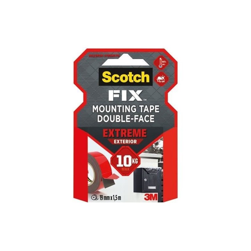 3M Ruban adhésif double face performance extreme - 1,5mx19mm