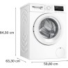 Lave-linge hublot BOSCH WAN24228FR SER4 - 8 kg - Induction - 60 cm - 1