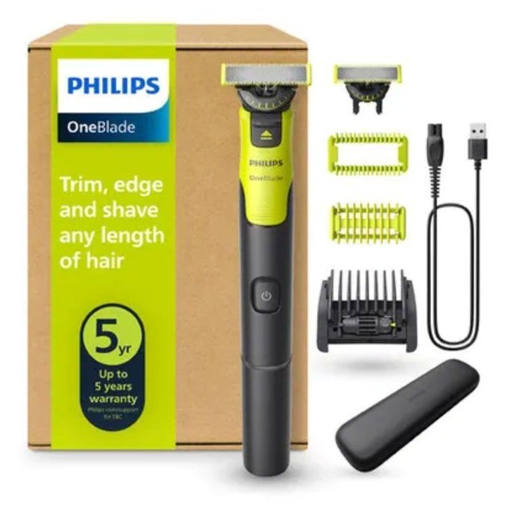 Manche OneBlade Visage et Corps 360 - PHILIPS - QP4530/30 - connecté - 60 min autonomie - étui voyage Manche OneBlade Visage et Corps 360 - PHILIPS - QP4530/30 - connecté - 60 min autonomie - étui voyage