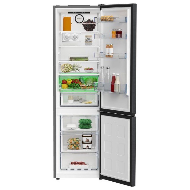 Réfrigérateur combiné congélateur - BEKO - B7RCNE408HXBR - 2 portes - pose libre - 355 L - 203 cm - carbone Réfrigérateur combiné congélateur - BEKO - B7RCNE408HXBR - 2 portes - pose libre - 355 L - 203 cm - carbone