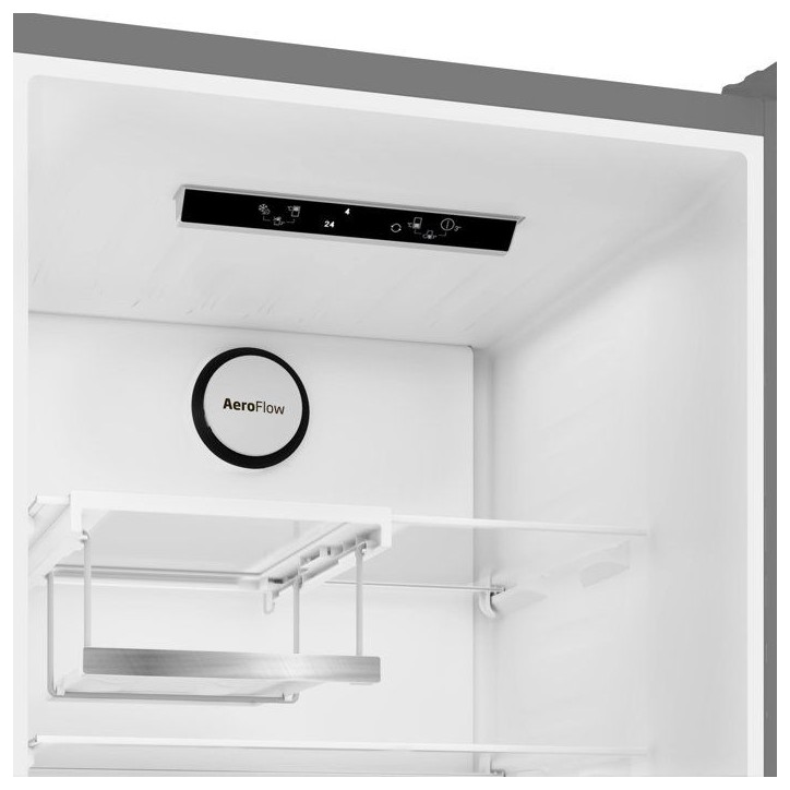 Réfrigérateur combiné congélateur - BEKO - B7RCNE408HXBR - 2 portes - pose libre - 355 L - 203 cm - carbone Réfrigérateur combiné congélateur - BEKO - B7RCNE408HXBR - 2 portes - pose libre - 355 L - 203 cm - carbone