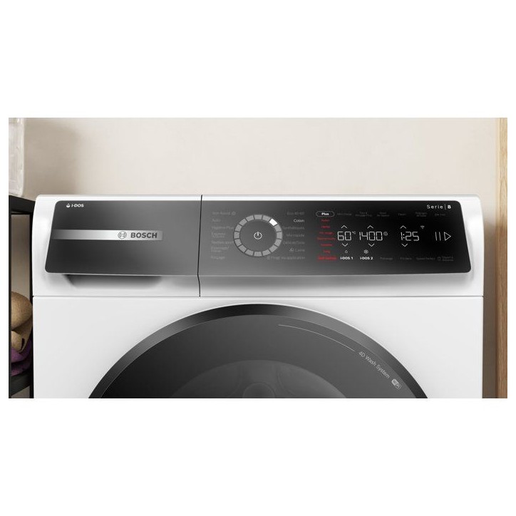 Lave-linge hublot BOSCH WGB254A2FR SER8 - 10 kg - Induction - iDos - L60 cm - 1400 trs/min - Classe A-40% - Blanc Lave-linge hublot BOSCH WGB254A2FR SER8 - 10 kg - Induction - iDos - L60 cm - 1400 trs/min - Classe A-40% - Blanc