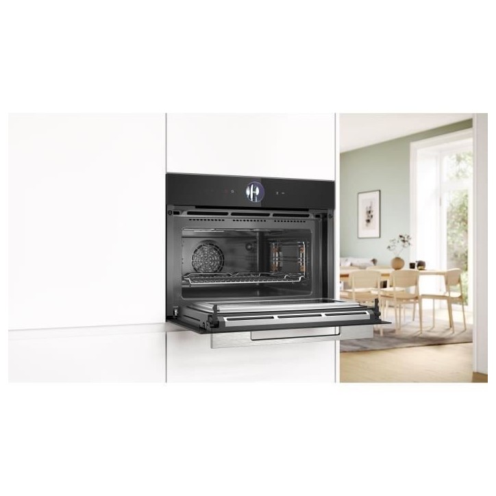 Four combiné micro-ondes encastrable BOSCH SER8 - CMG7761B1 - Noir - 45 L - 20 modes de cuisson Four combiné micro-ondes encastrable BOSCH SER8 - CMG7761B1 - Noir - 45 L - 20 modes de cuisson