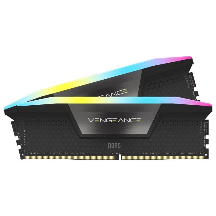Mémoire RAM CORSAIR VENGEANCE RGB - CMH16GX5M2B5200C40 - DDR5 16 Go (2x8 Go) - 5200 MHz - CL40 Mémoire RAM CORSAIR VENGEANCE RGB - CMH16GX5M2B5200C40 - DDR5 16 Go (2x8 Go) - 5200 MHz - CL40