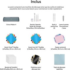 Machine de découpe intelligente - CRICUT - Pack Maker 4 + kit essenti