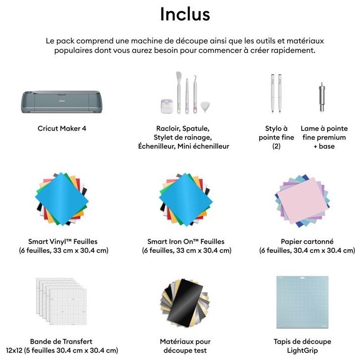 Machine de découpe intelligente - CRICUT - Pack Maker 4 + kit essentiel Machine de découpe intelligente - CRICUT - Pack Maker 4 + kit essentiel