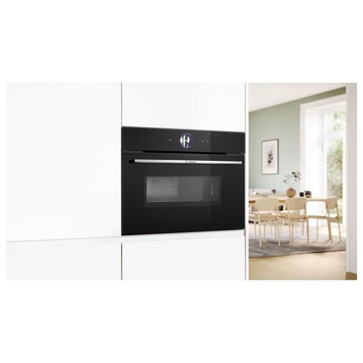 Four combiné micro-ondes encastrable BOSCH SER8 - CMG7761B1 - Noir - 45 L - 20 modes de cuisson Four combiné micro-ondes encastrable BOSCH SER8 - CMG7761B1 - Noir - 45 L - 20 modes de cuisson
