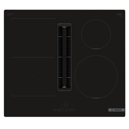 Bosch Table de cuisson aspirante induction 60cm 4 foyers 7400w noir -