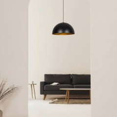 Suspension lustre D BY M.RED Black Gold - Noir et or - Métal - Design élégant