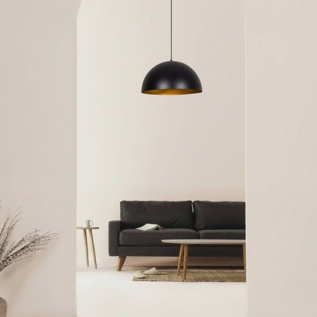 Suspension lustre D BY M.RED Black Gold - Noir et or - Métal - Design élégant