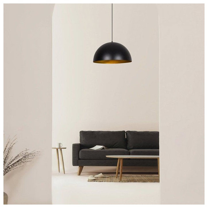 Suspension lustre D BY M.RED Black Gold - Noir et or - Métal - Design élégant Suspension lustre D BY M.RED Black Gold - Noir et or - Métal - Design élégant
