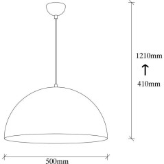 Suspension lustre D BY M.RED Black Gold - Noir et or - Métal - Design