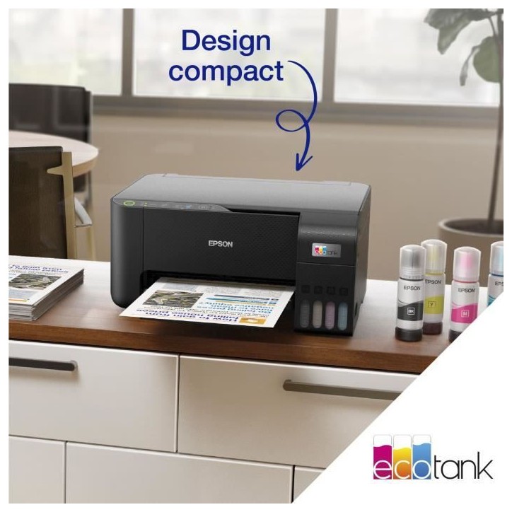 Imprimante multifonction - Epson - EcoTank ET-2862 - Wi-Fi - Réservoirs d'encre - Jusqu'a 3 ans d'encre incluse Imprimante multifonction - Epson - EcoTank ET-2862 - Wi-Fi - Réservoirs d'encre - Jusqu'a 3 ans d'encre incluse