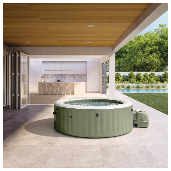 Spa gonflable INTEX - Olive - 196 x 196 x 71 cm - 4 places - Rond - 28426NP